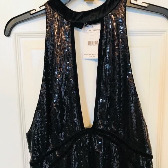 Sequins Free People π₯³HPπΉ Black stunner Dress - Picture 8 of 9
